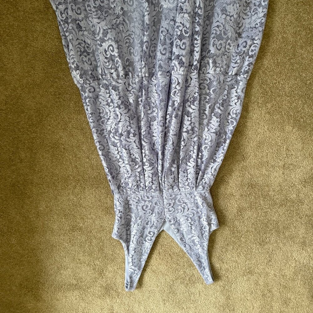 Silvery Lavender Lace Dress